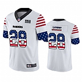 Nike Raiders 28 Josh Jacobs White USA Flag Fashion Limited Jersey Dyin,baseball caps,new era cap wholesale,wholesale hats